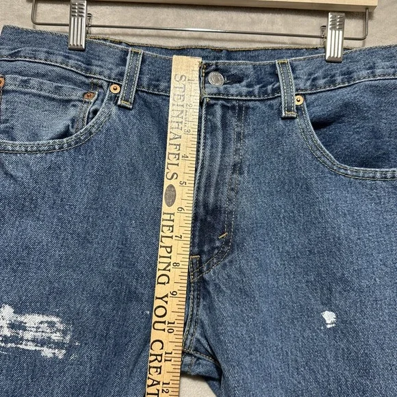 Levis 517 Mens Bootcut Jeans Size 32 Medium Wash Blue Denim Slim Fit - Picture 8 of 11